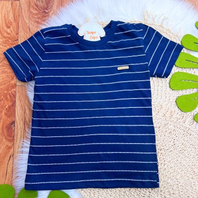 Conj. Camiseta Listrada e Bermuda - Marinho